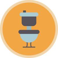 Toilet Flat Multi Circle Icon vector