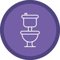 Toilet Line Multi Circle Icon vector