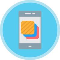 Layers Flat Multi Circle Icon vector