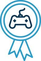 Reward Line Blue Two Color Icon vector