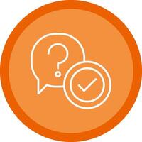 Question Line Multi Circle Icon vector