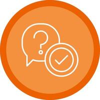 Question Line Multi Circle Icon vector