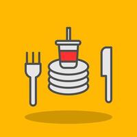 Tableware Filled Shadow Icon vector