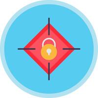 Target Secure Flat Multi Circle Icon vector