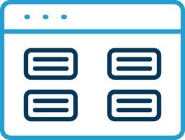 Tasks Line Blue Two Color Icon vector