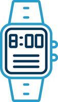 Time Line Blue Two Color Icon vector