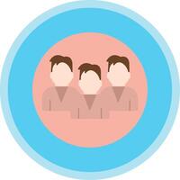 Team Flat Multi Circle Icon vector