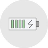 Battery Line Filled Light Icon vector