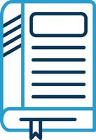 Book Line Blue Two Color Icon vector