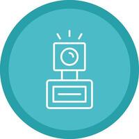 Camera Flash Line Multi Circle Icon vector