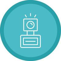 Camera Flash Line Multi Circle Icon vector