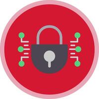 Cyber Security Flat Multi Circle Icon vector