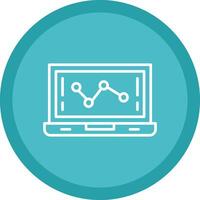 Data Report Line Multi Circle Icon vector