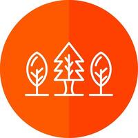 Forest Line Yellow White Icon vector