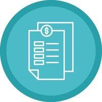 Invoice Line Multi Circle Icon vector