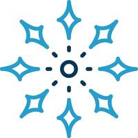 Firework Line Blue Two Color Icon vector