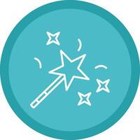 Magic Wand Line Multi Circle Icon vector