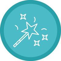 Magic Wand Line Multi Circle Icon vector