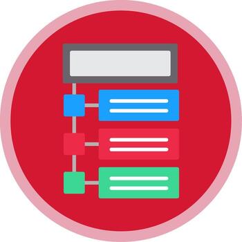 programa plano multi circulo icono vector
