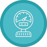 Pressure Gauge Line Multi Circle Icon vector