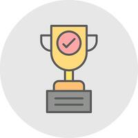 Trophy Line Filled Light Icon vector