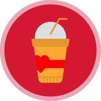 Soft Drink Flat Multi Circle Icon vector