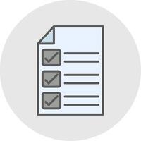 Check In Line Filled Light Icon vector