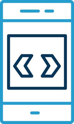 Arrow Line Blue Two Color Icon