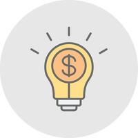 Idea Line Filled Light Icon vector