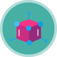 3d Modeling Flat Multi Circle Icon vector