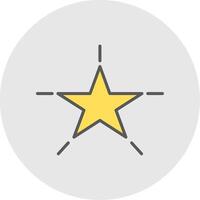 Star Line Filled Light Icon vector