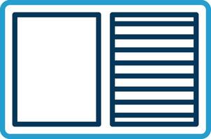 Contrast Line Blue Two Color Icon vector