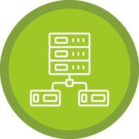 Data Network Line Multi Circle Icon vector