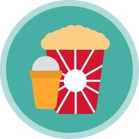 Popcorn Flat Multi Circle Icon vector