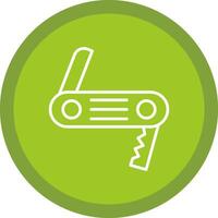 Swiss Army Knife Line Multi Circle Icon vector