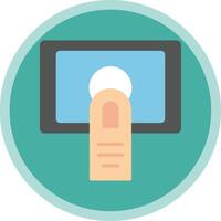 Tablet Flat Multi Circle Icon vector