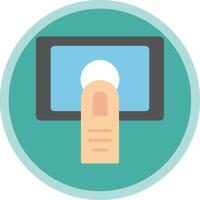 Tablet Flat Multi Circle Icon vector