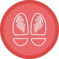 Footprint Line Multi Circle Icon vector