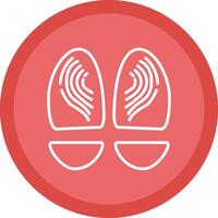 Footprint Line Multi Circle Icon vector