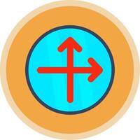 intersecarse plano multi circulo icono vector