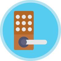 Lock Digital Flat Multi Circle Icon vector