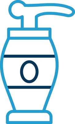 Lotion Line Blue Two Color Icon