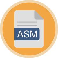 ASM File Format Flat Multi Circle Icon vector