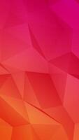 Vertical - peachy pink and orange color gradient background with gently moving low poly geometric shapes. Full HD and looping abstract background. video