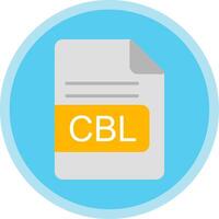 CBL File Format Flat Multi Circle Icon vector