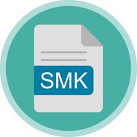 smk archivo formato plano multi circulo icono vector