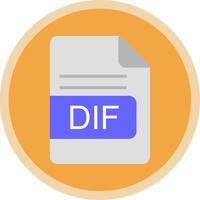 DIF File Format Flat Multi Circle Icon vector