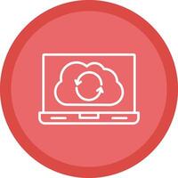 Syncronization Line Multi Circle Icon vector