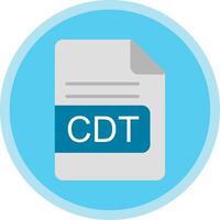 CDT archivo formato plano multi circulo icono vector