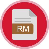 RM File Format Flat Multi Circle Icon vector